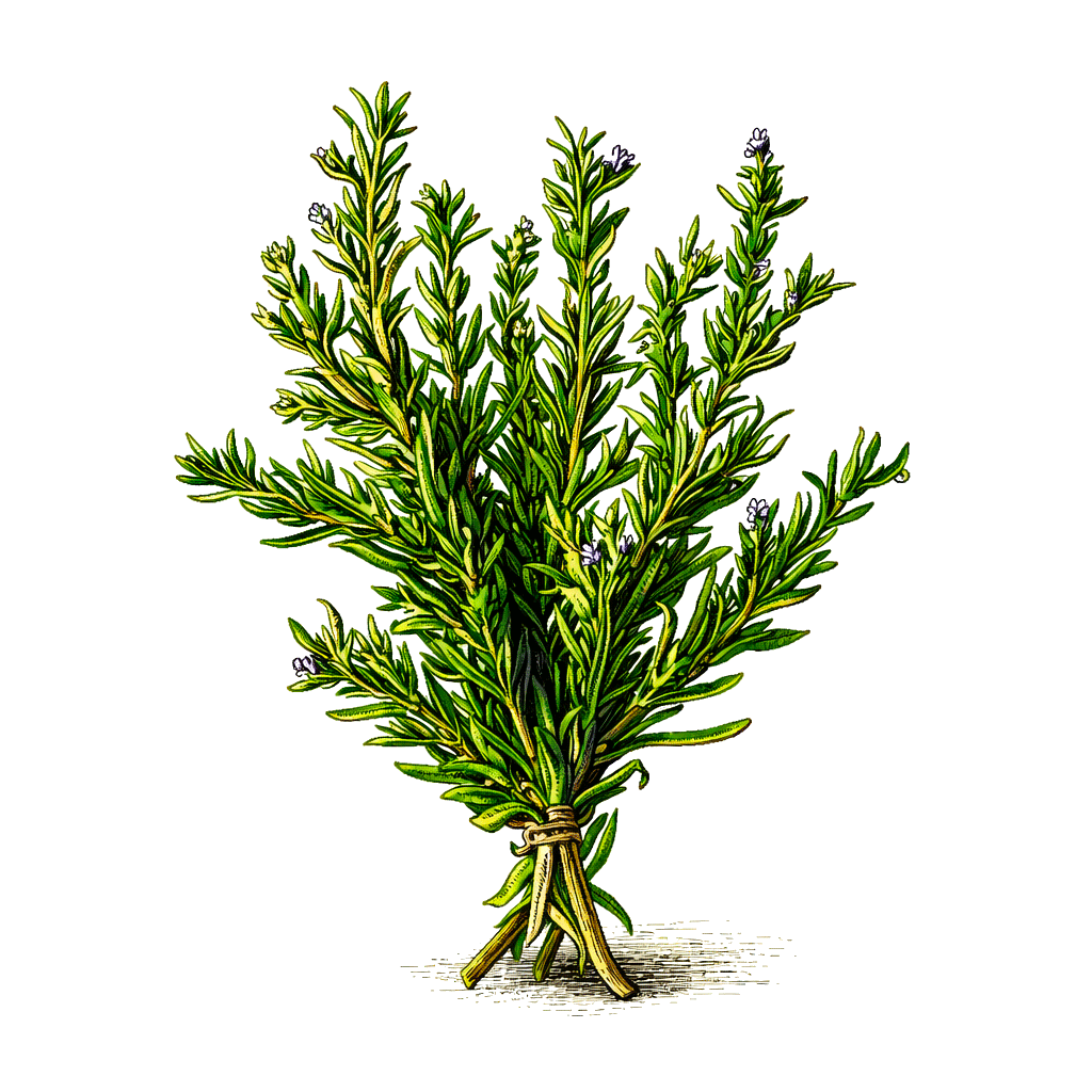 Infuser 1 à 2 branches de romarin frais dans une eau frémissante pendant 5 à 10 minutes.