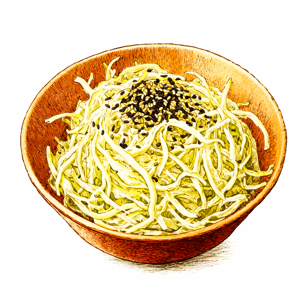 Illustration d'un bol de chou à la japonaise