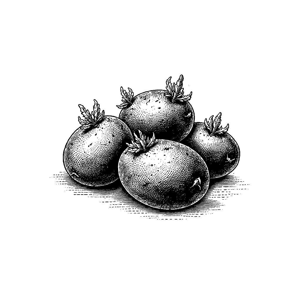 Pommes de terre en germination à la lumière