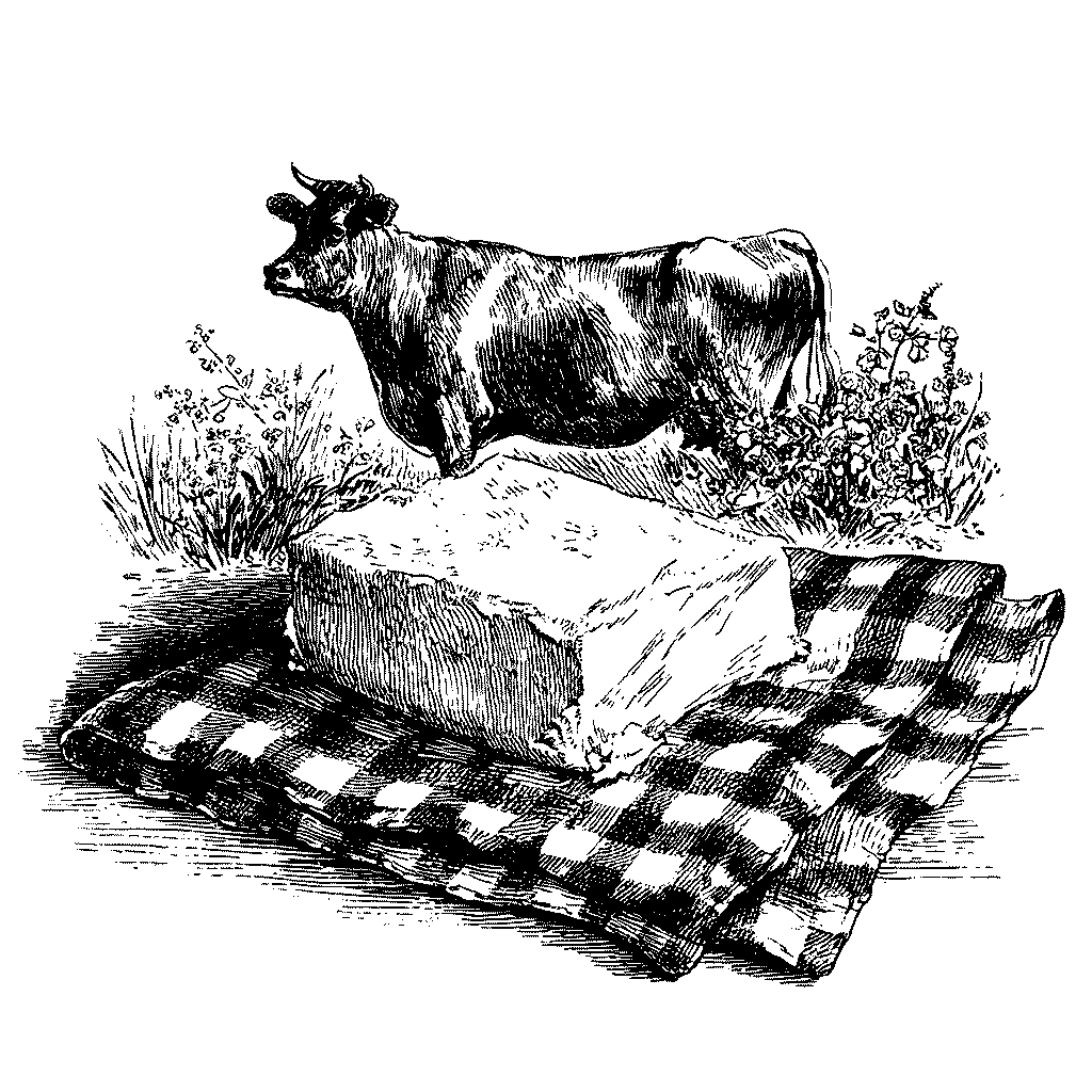 Illustration d'une motte de beurre