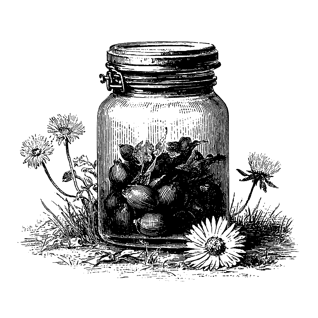 Illustration de pâquerettes transformées en pickles