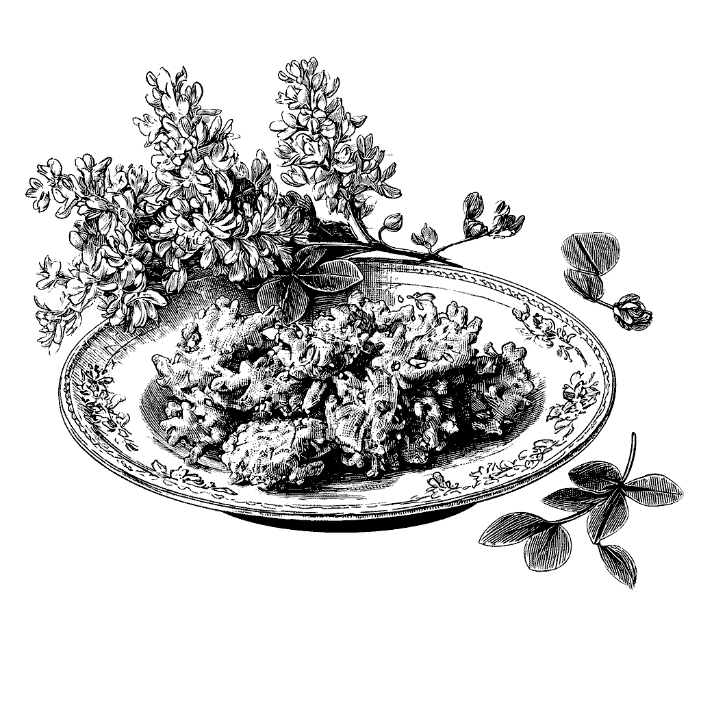 Illustration de beignet de fleurs de robinier faux-acacia