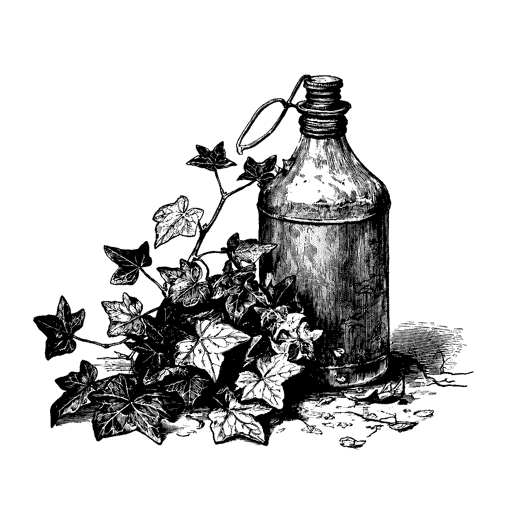 50 feuilles de lierre - 1 L d’eau - 15 min de cuisson - 24 h de macération