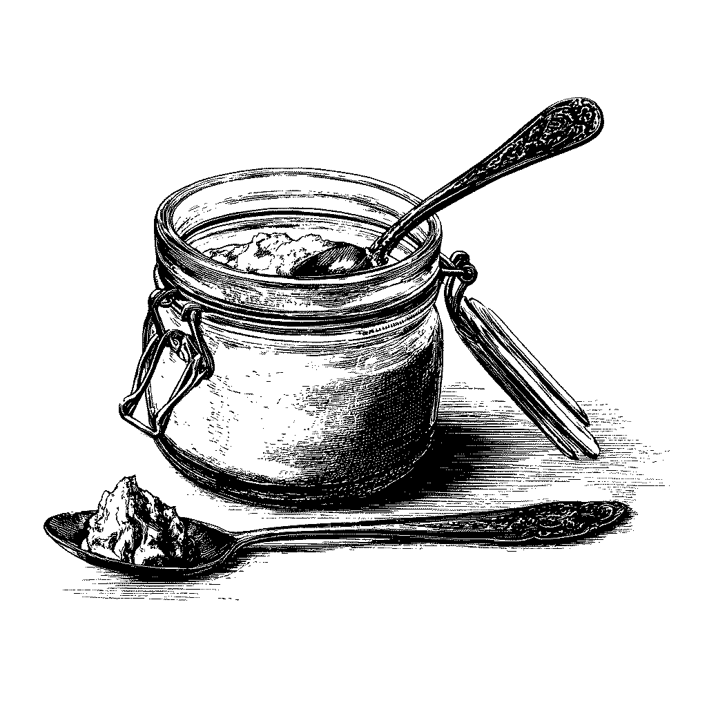 Illustration d’un petit pot de baume naturel à base de cire d’abeille