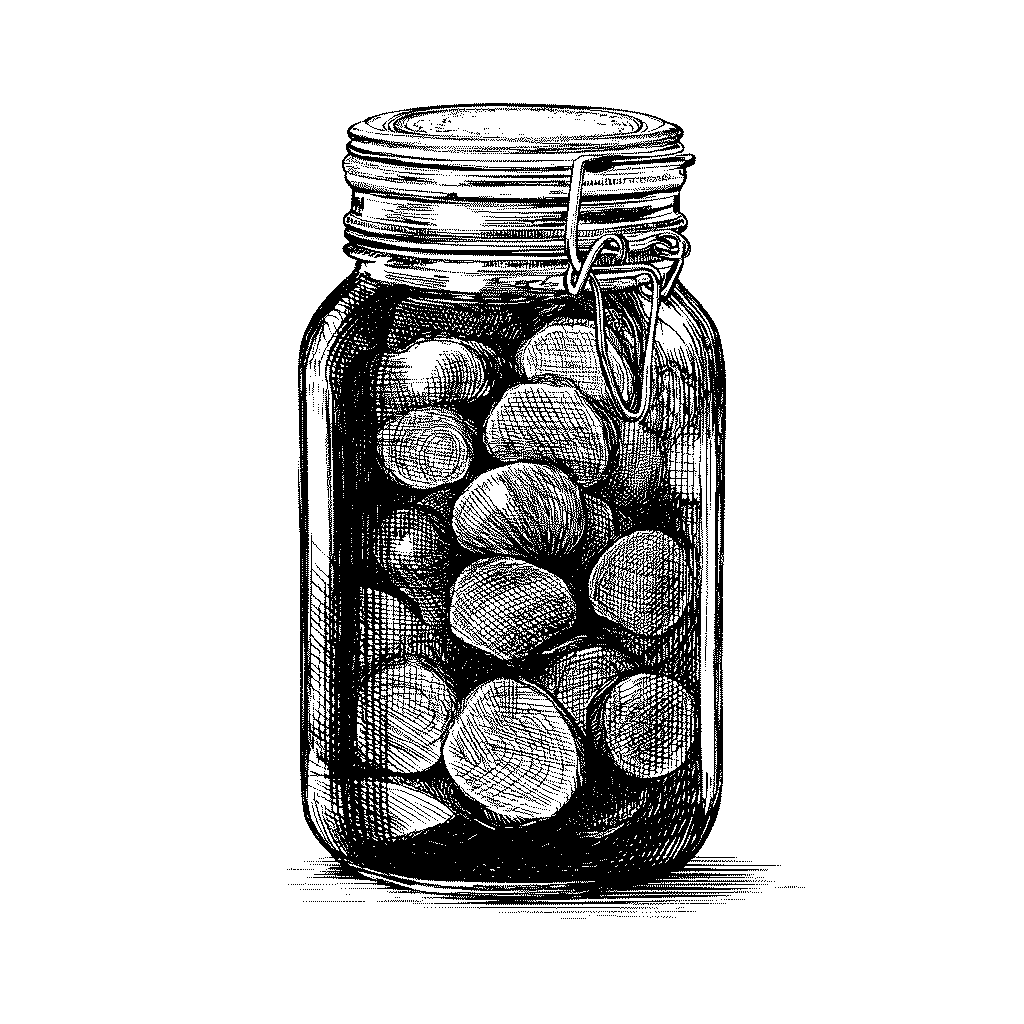 Illustration d’un bocal de betteraves au vinaigre