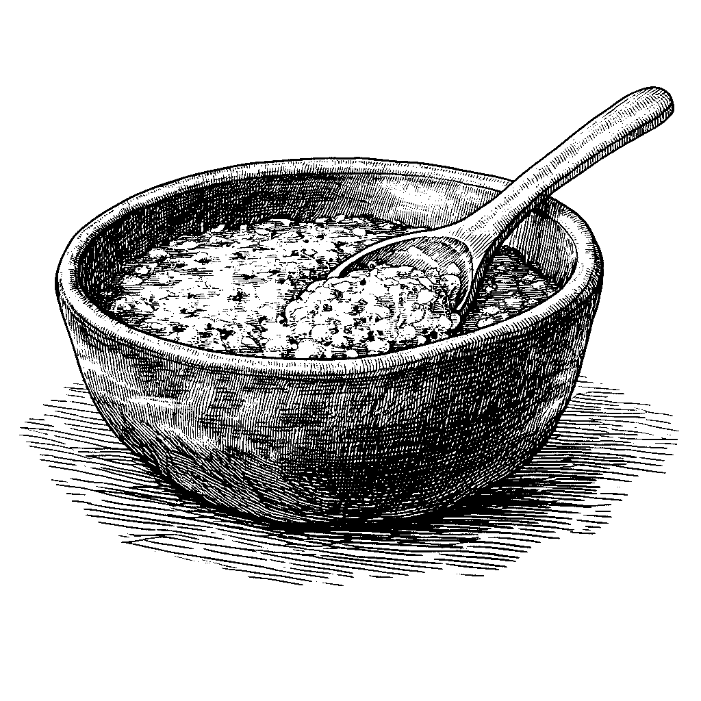 Illustration d’une bouillie de céréales fermentée