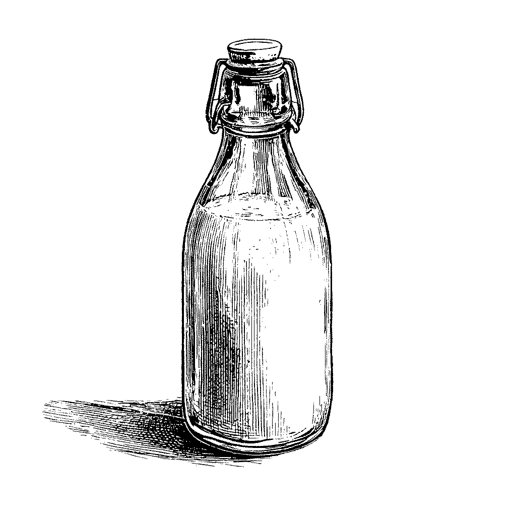 Illustration d'une bouteille de lait végétal