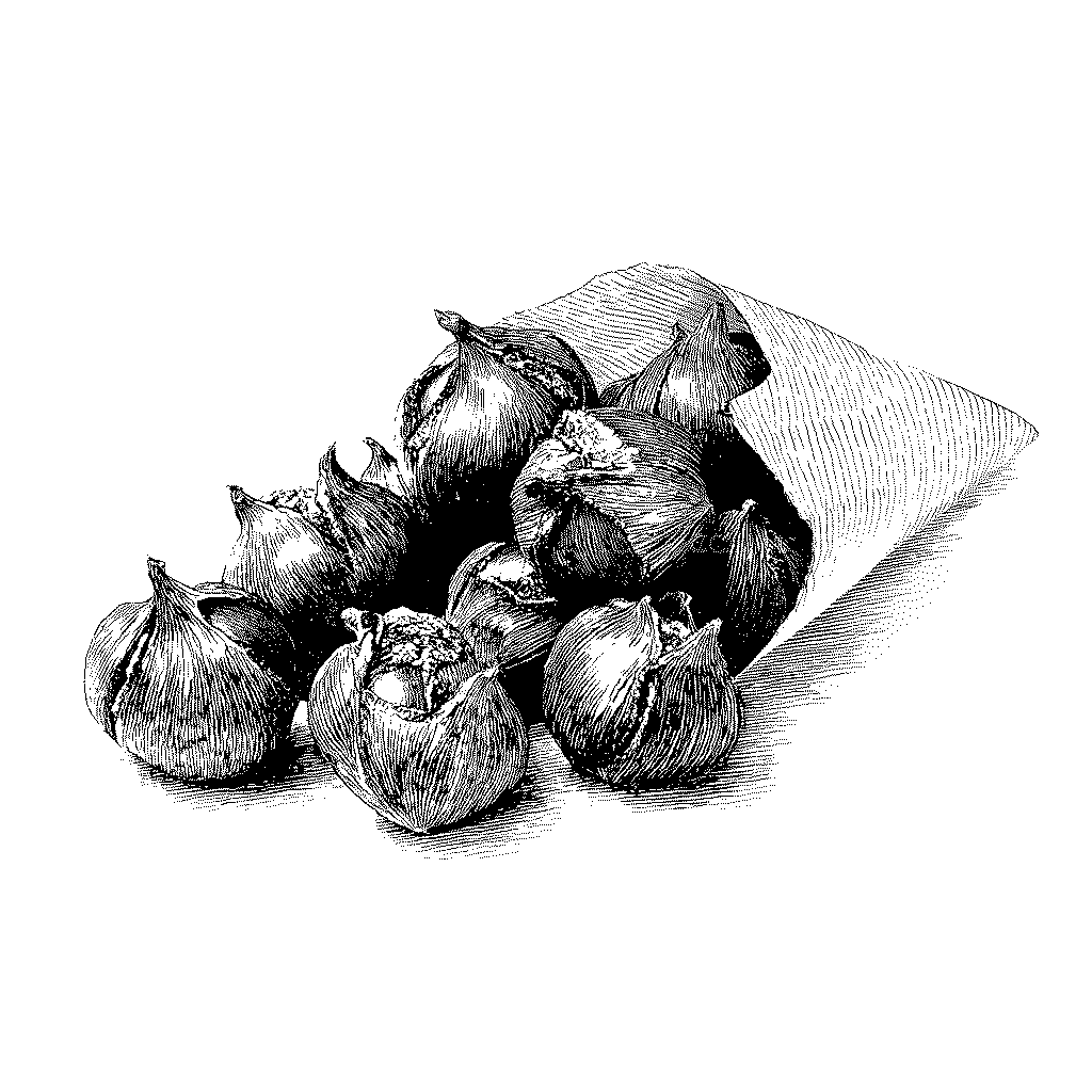 Illustration d'un cornet de de châtaignes grillées