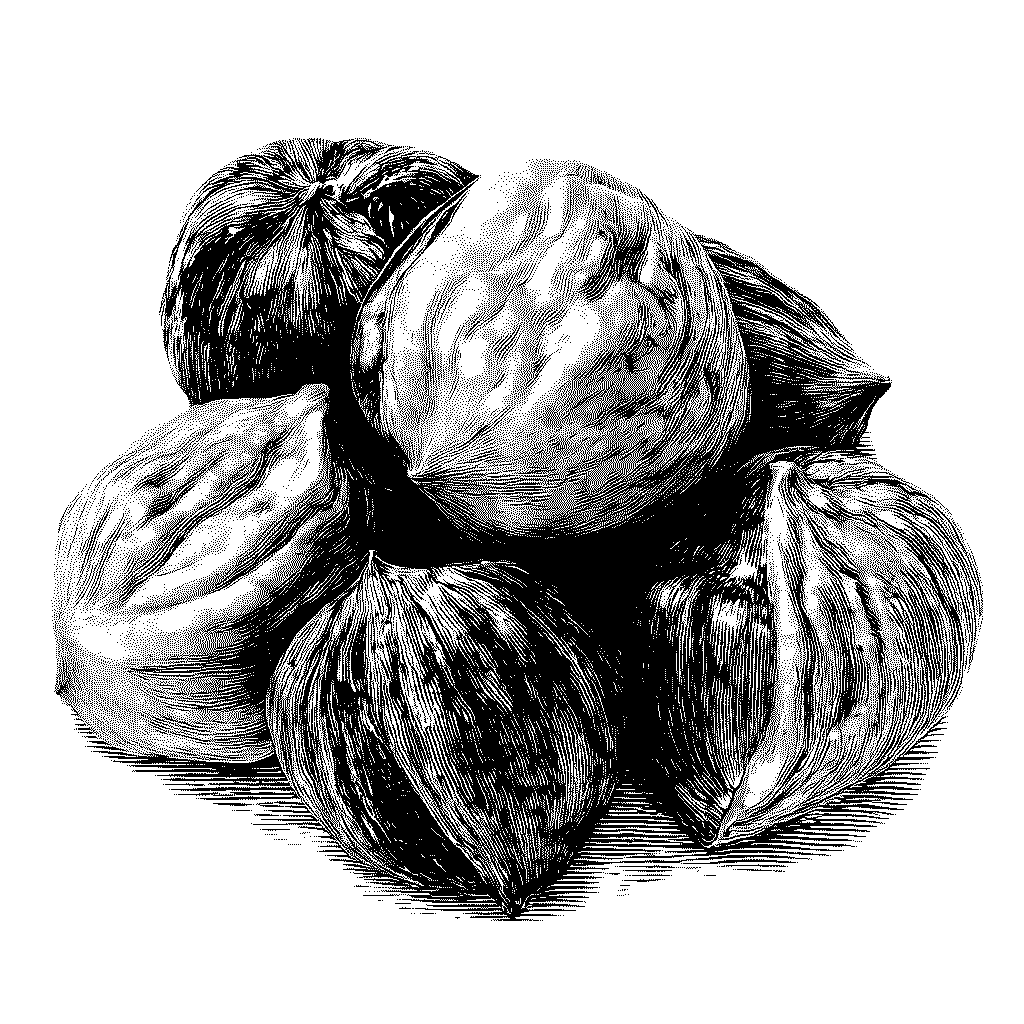 Illustration de châtaignes séchées