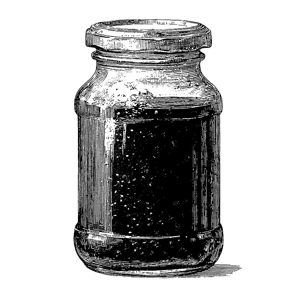 Illustration d’un pot de coulis de fraises