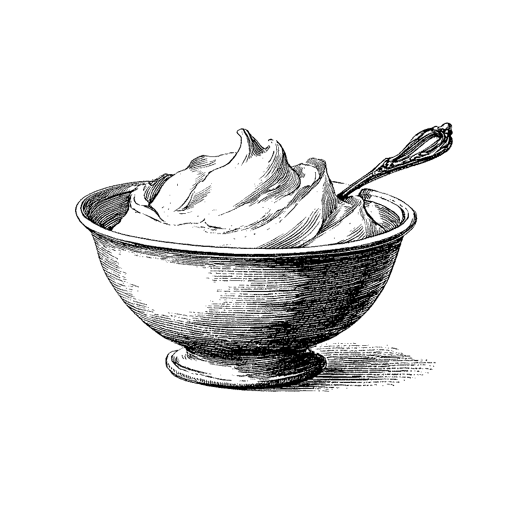 Illustration d’un bol de fromage blanc frais