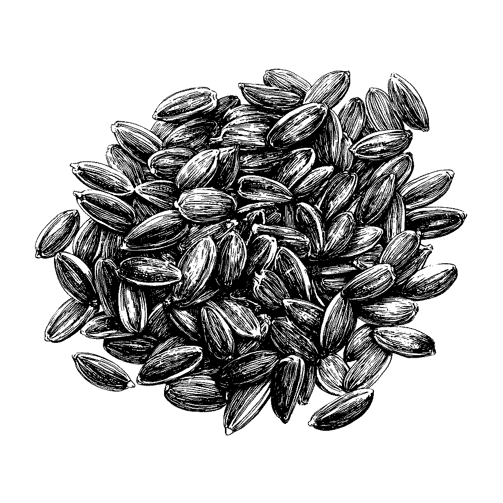 Illustration de graines de tournesol grillées