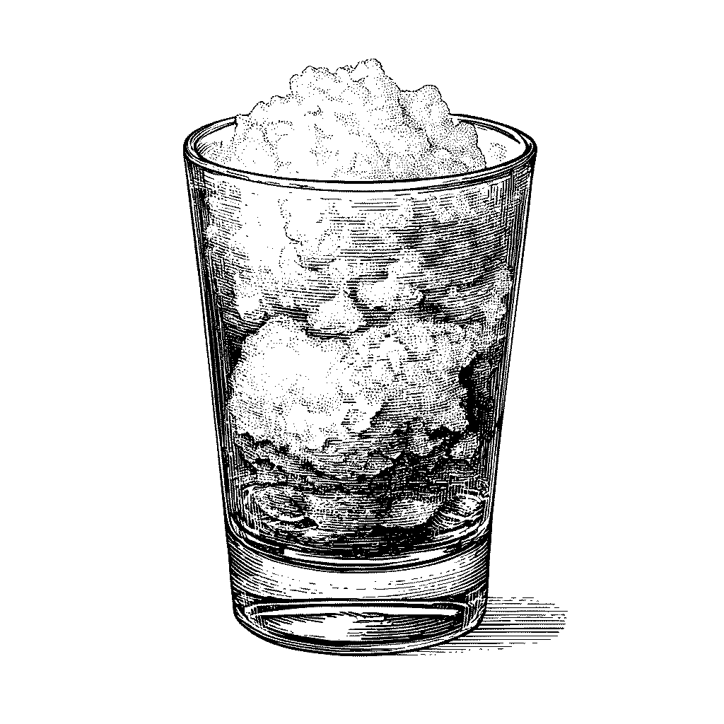 Granité de pastèque servi dans un verre