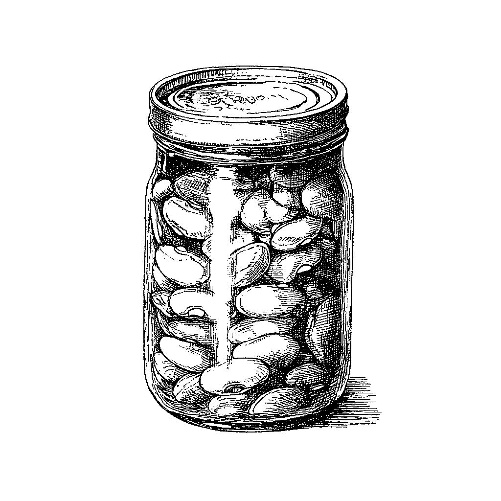 Illustration de haricots blancs cuits