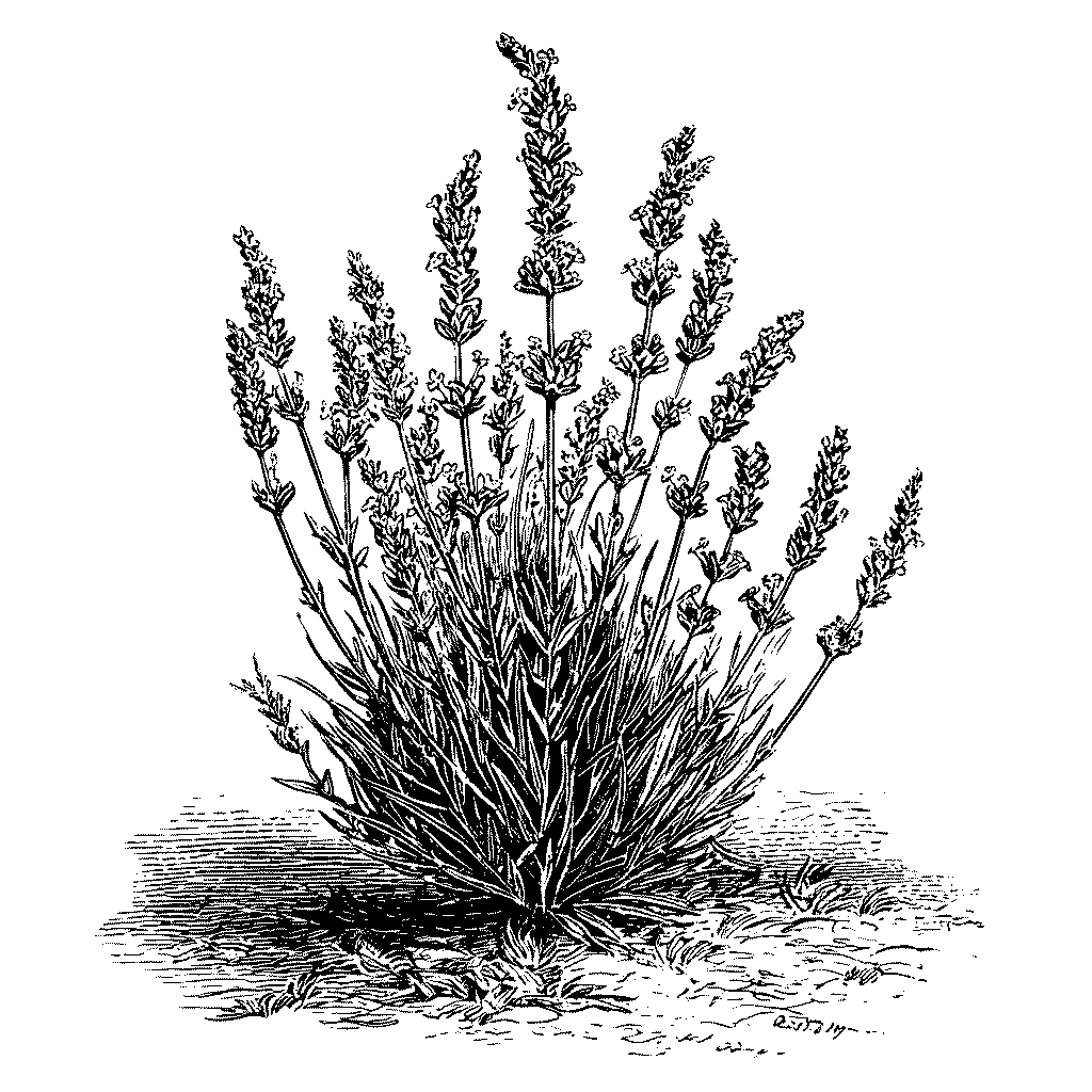 Illustration d’un plant de lavande