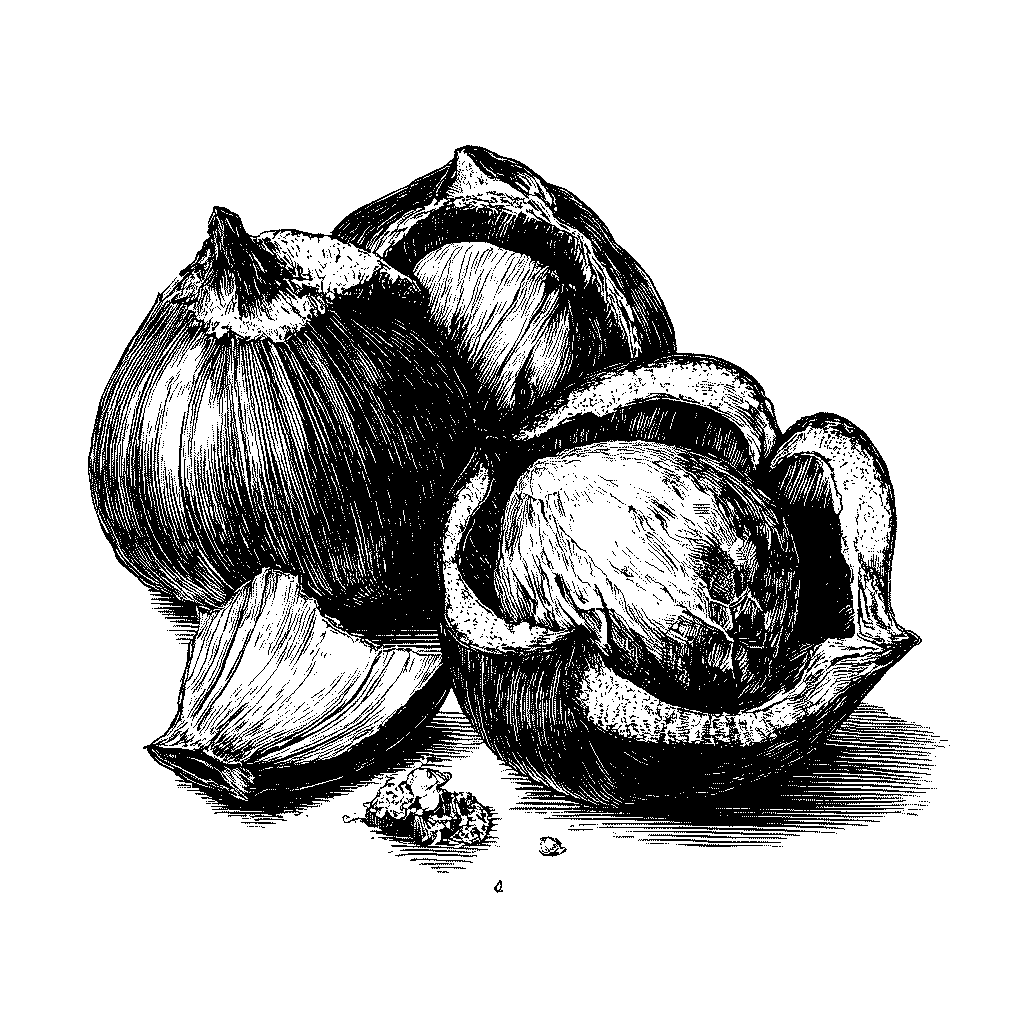 Illustration d'une noisette décortiquée