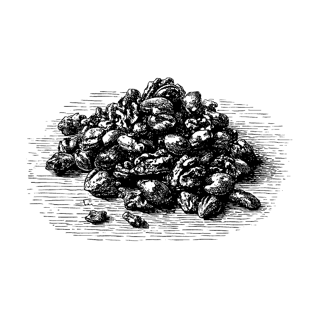 Illustration de noix caramélisées