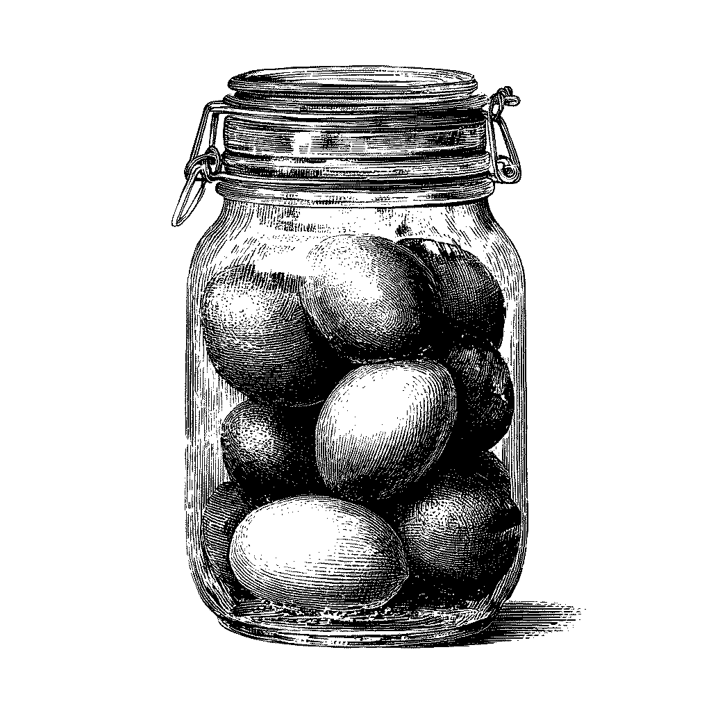 Œufs conservés dans la chaux