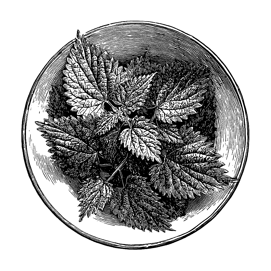Illustration des feuilles dentelées de l’ortie