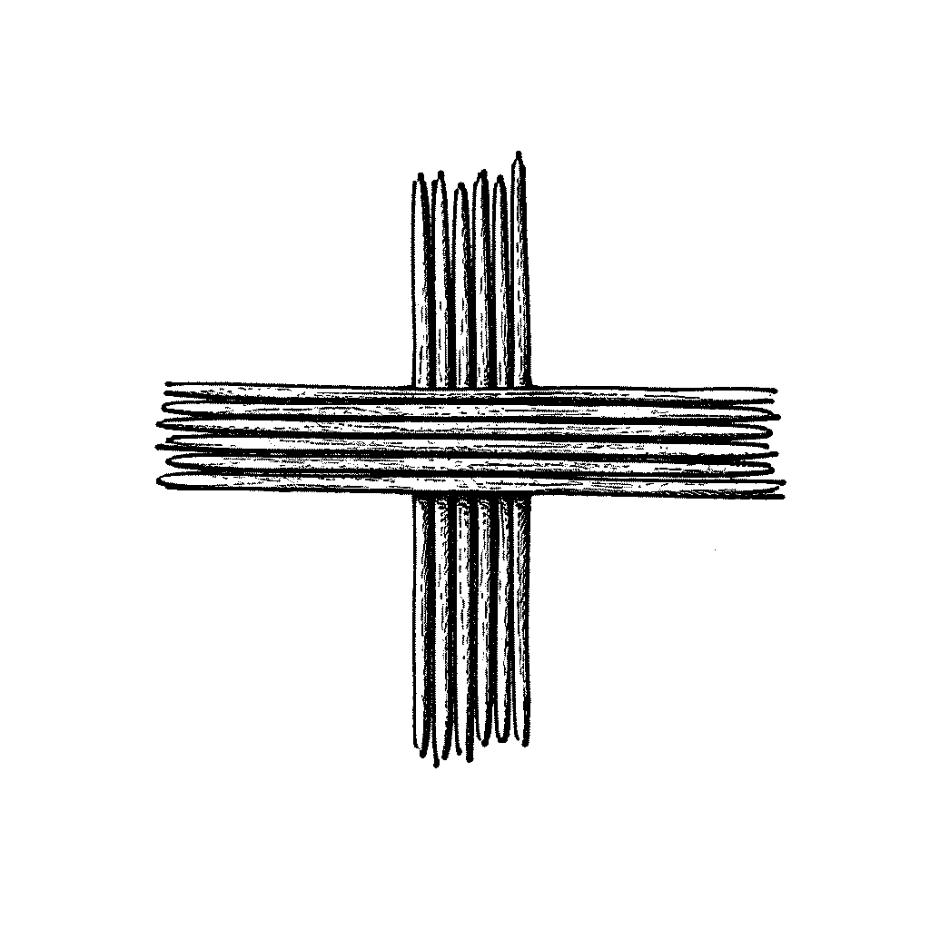 Étapes 1 de fabrication d’un panier en osier