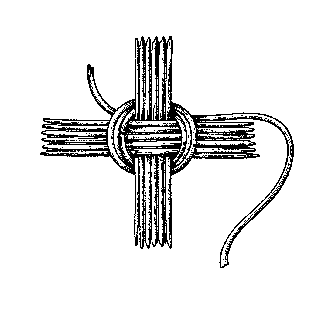 Étapes 2 de fabrication d’un panier en osier