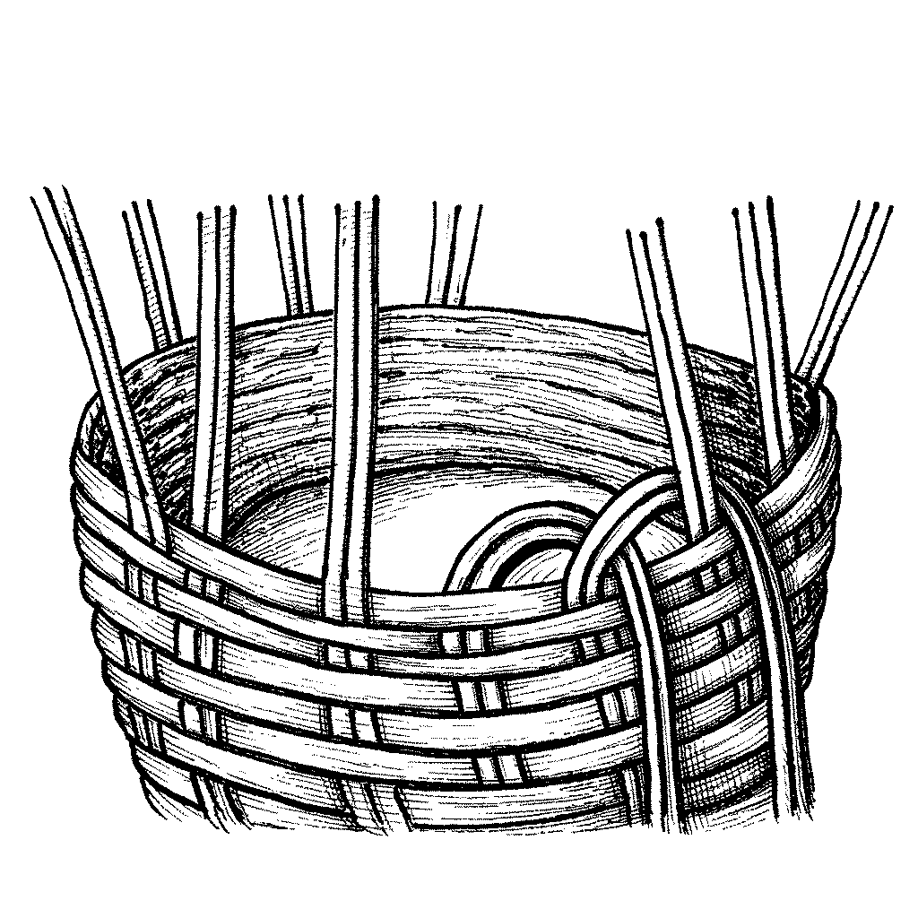 Étapes 6 de fabrication d’un panier en osier