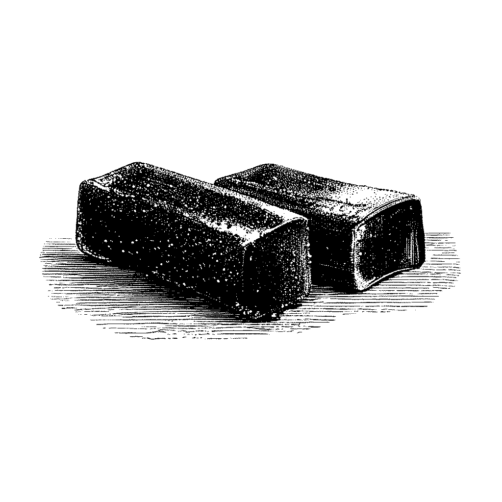 Illustration de carrés de pâte de figues enrobés de sucre