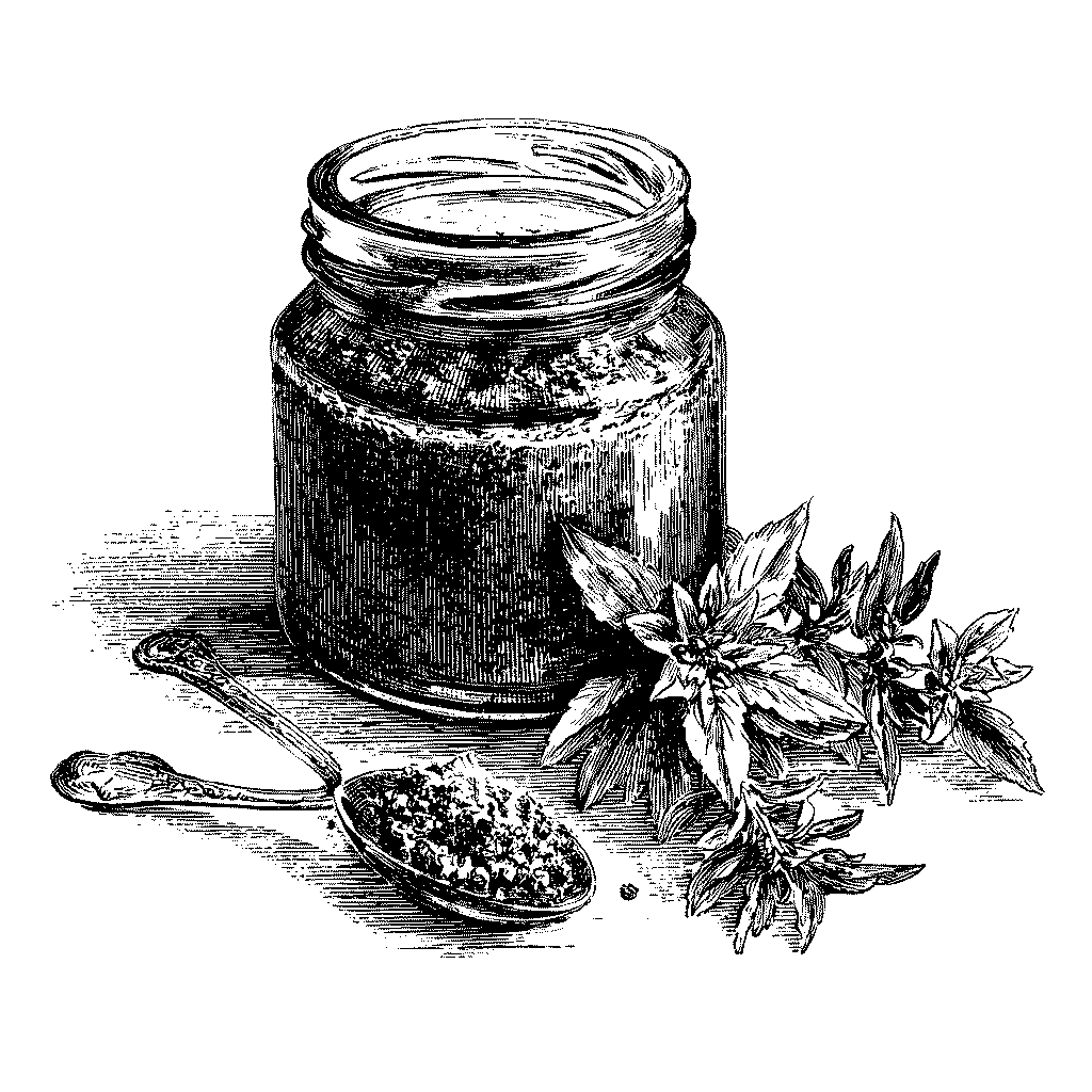 Illustration d’un pot de pesto de basilic