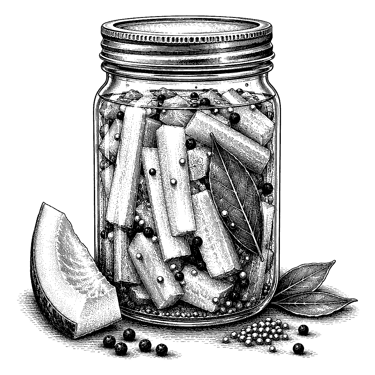 Pickles d'écorce de pastèque