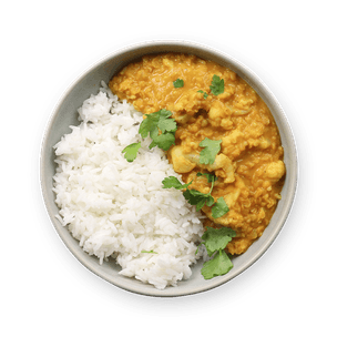 Curry de chou-fleur aux lentilles & riz