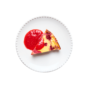 Flan protéiné au skyr & framboises