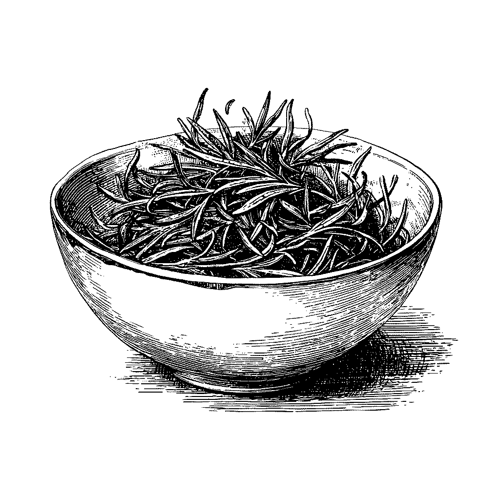 Illustration de branches de romarin séchées