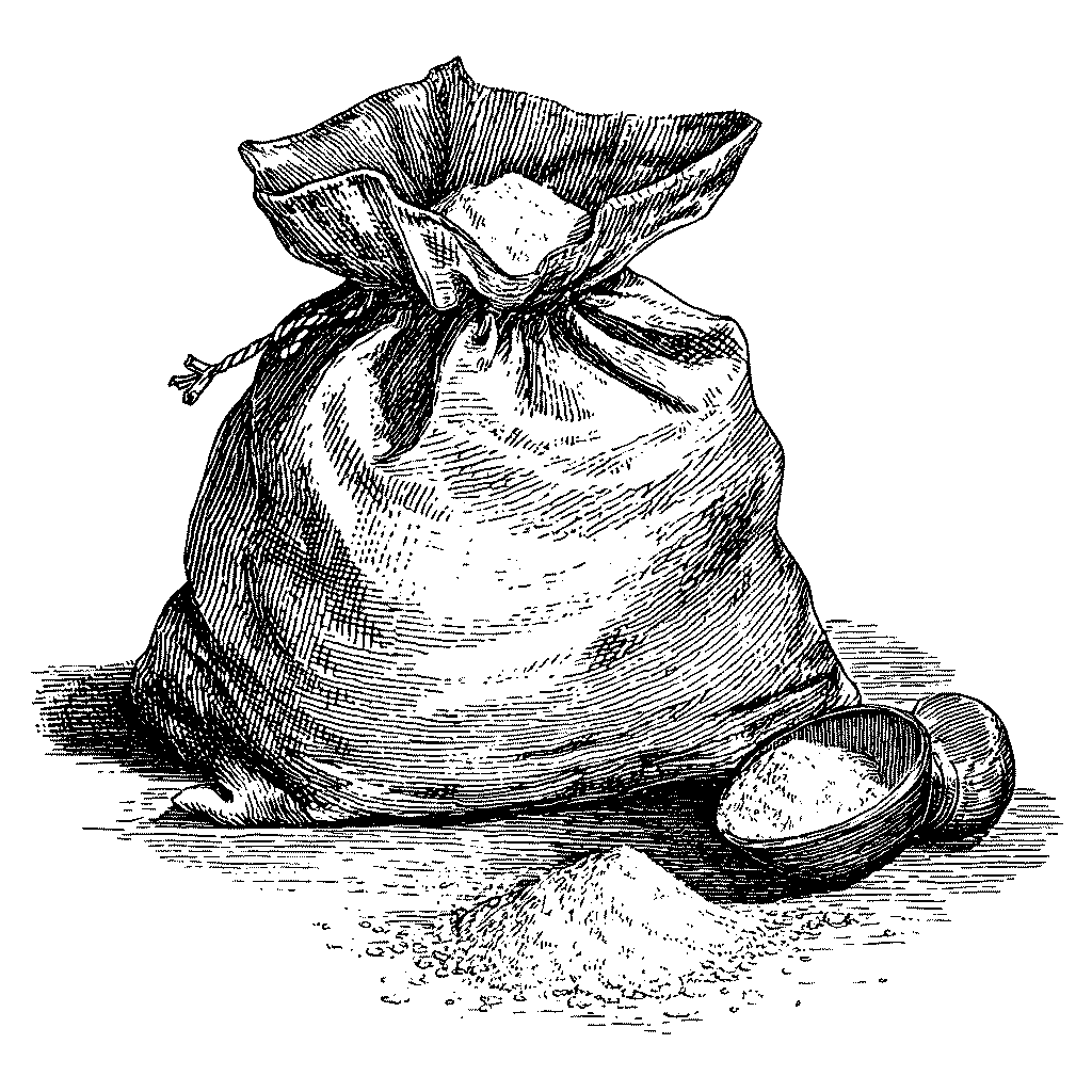 Illustration d’un sac de farine d’avoine