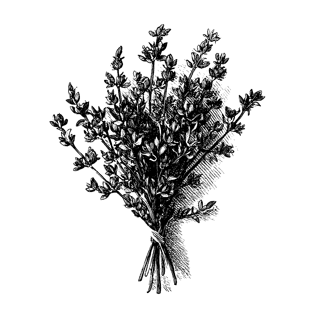 Illustration d'un bouquet de thym