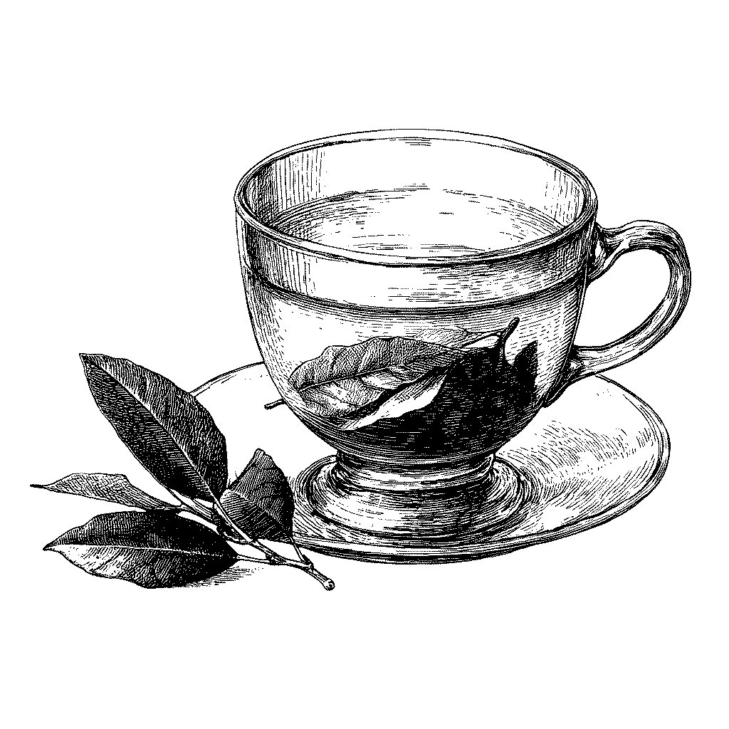 Illustration d’une tisane de feuilles de laurier-sauce