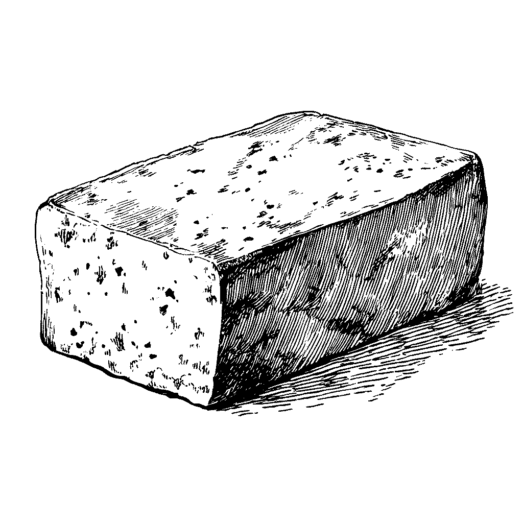 Illustration de tofu ferme